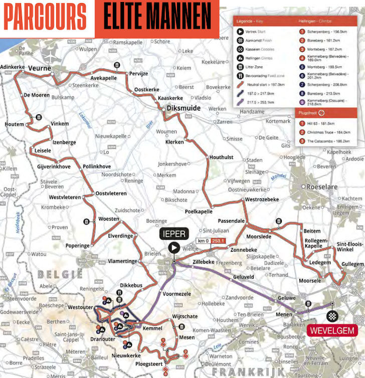 Gent-Wevelgem 2024 - parcours