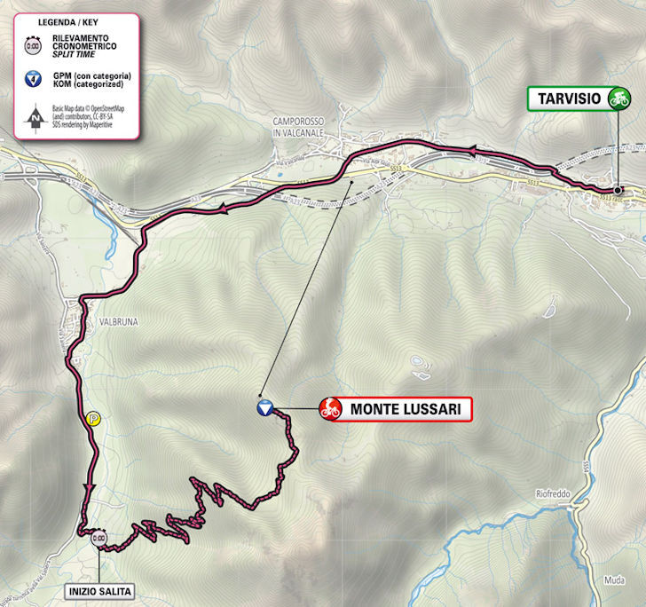 Giro d'Italia 2023 - parcours etappe 20