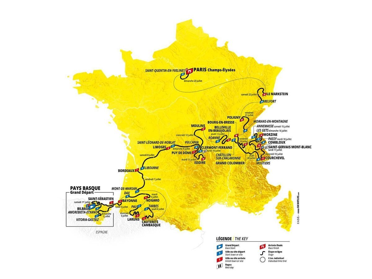 Tour de France 2023 - parcours