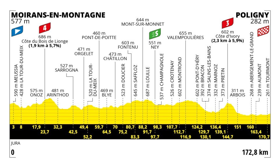 Tour de France 2023 - profiel etappe 19